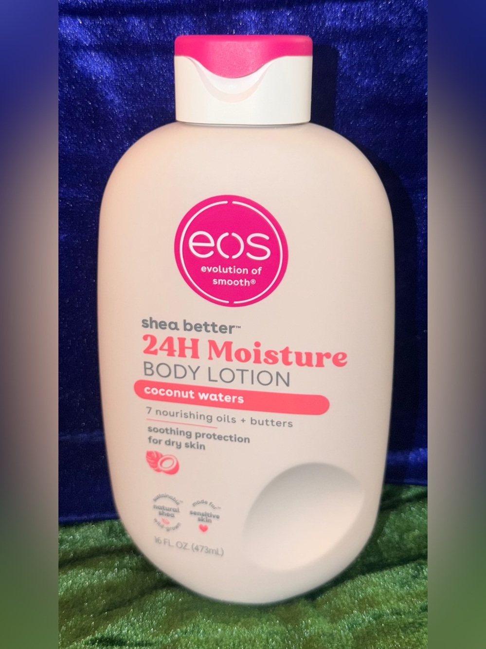 eos Coconut Waters 24H Moisture Body Lotion - Pink, White